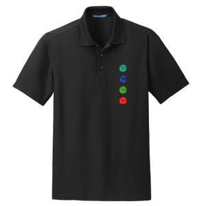 Four Groovy Buttons Blue Cat Funny Halloween Costume Dry Zone Grid Polo