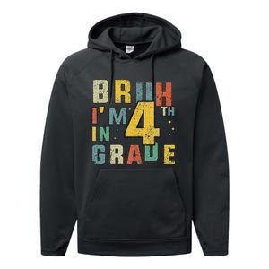 Fourth Grade Back To School Bruh IM In 4th Grade Performance Fleece Hoodie