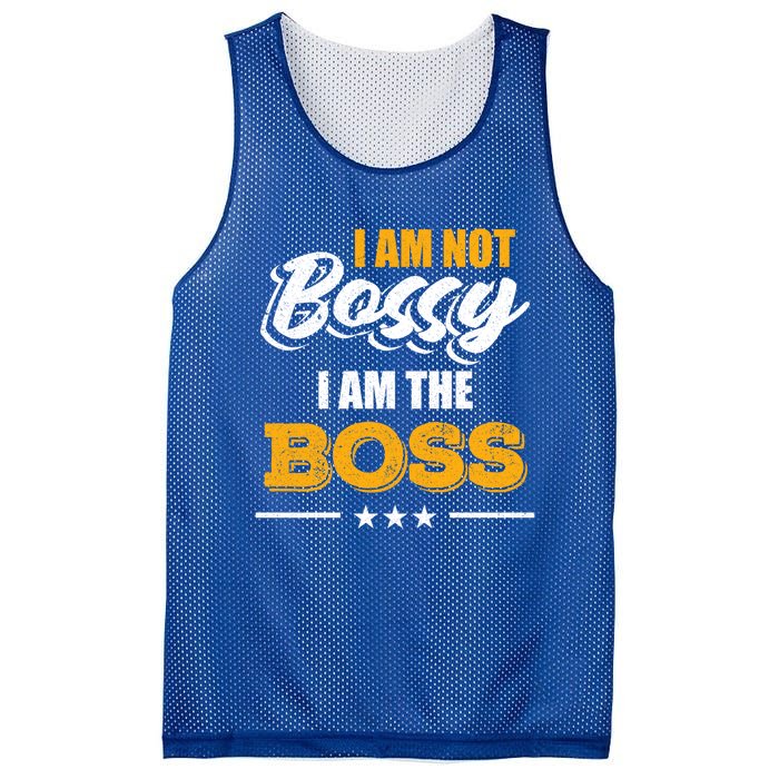 Funny Great Boss I Am Not Bossy I Am The Boss Work Humor Cool Gift Mesh Reversible Basketball Jersey Tank