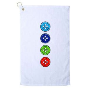 Four Groovy Buttons Blue Cat Funny Halloween Costume Platinum Collection Golf Towel