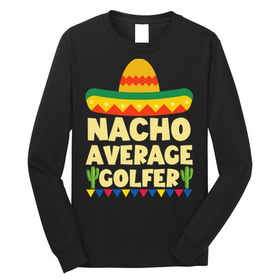 Funny Golf Ball Mustache Mexican Sports Mexico Party Long Sleeve Shirt