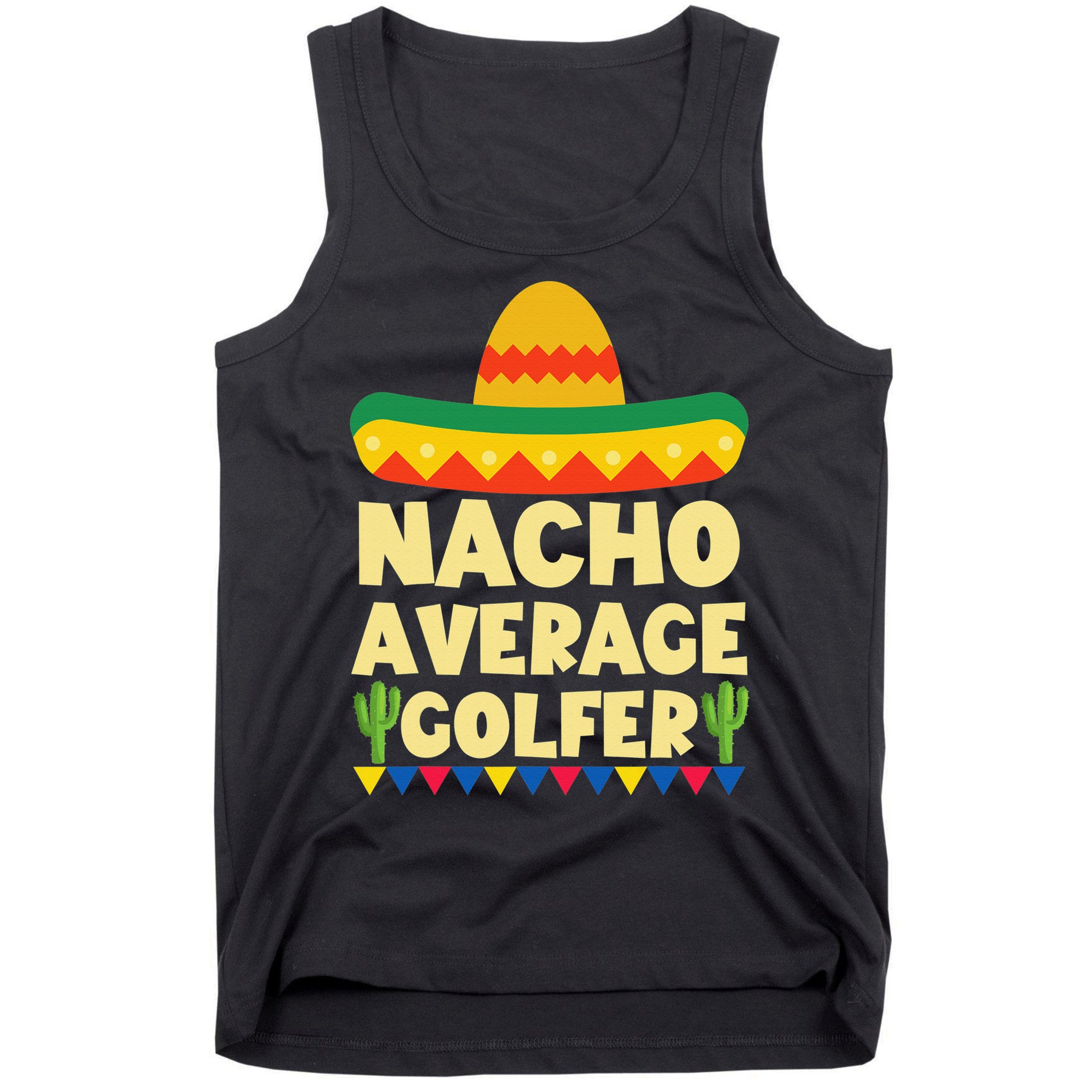 Funny Golf Ball Mustache Mexican Sports Mexico Party Tank Top