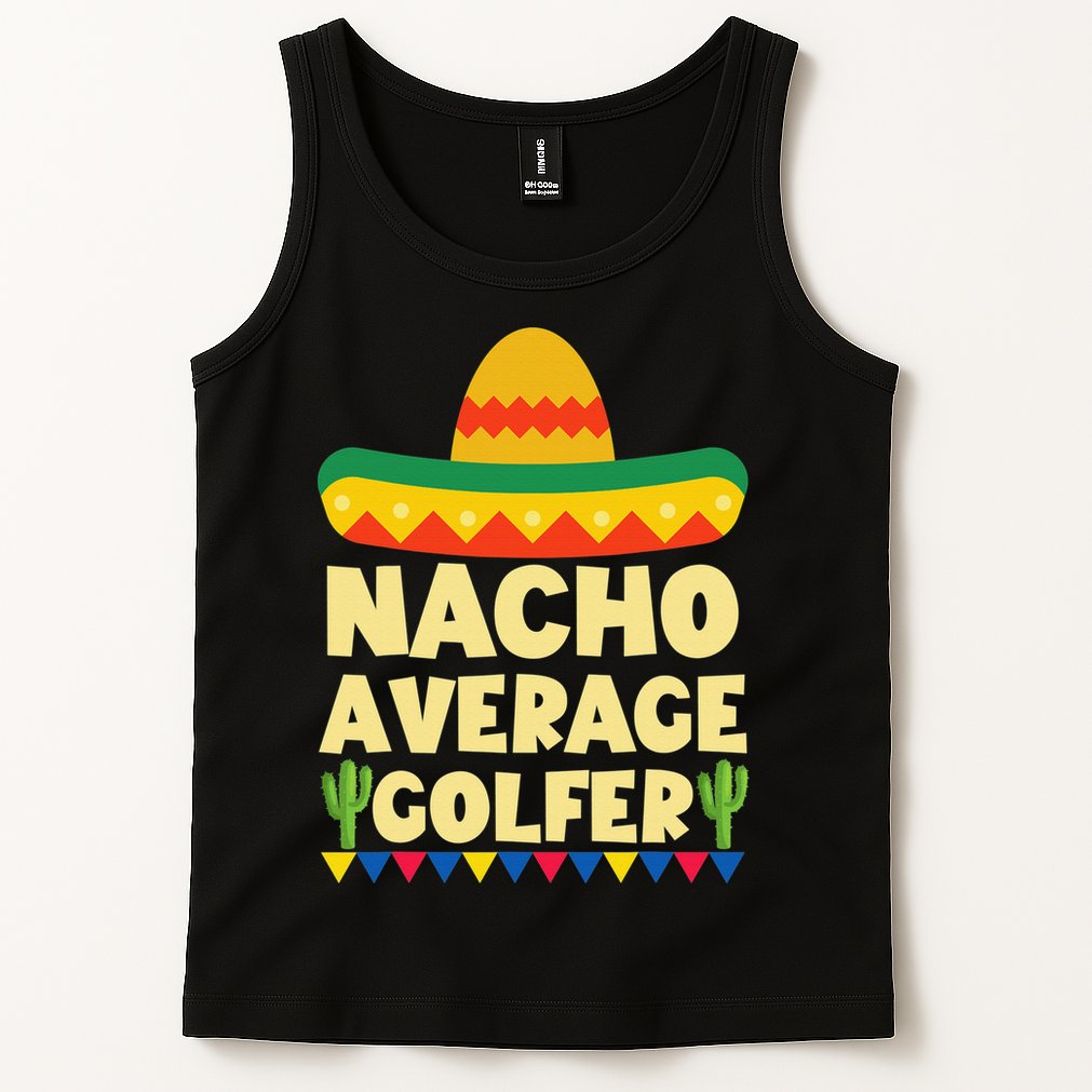 Funny Golf Ball Mustache Mexican Sports Mexico Party Tank Top
