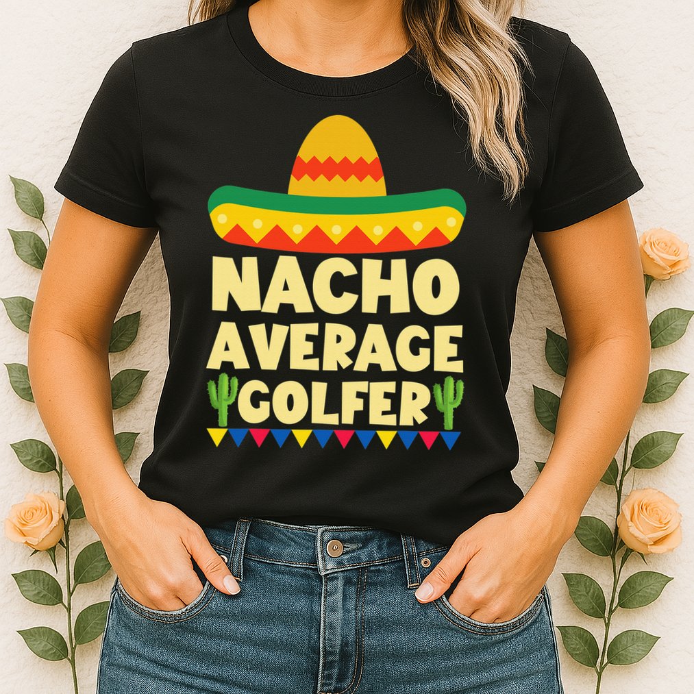Funny Golf Ball Mustache Mexican Sports Mexico Party Womens T-Shirt