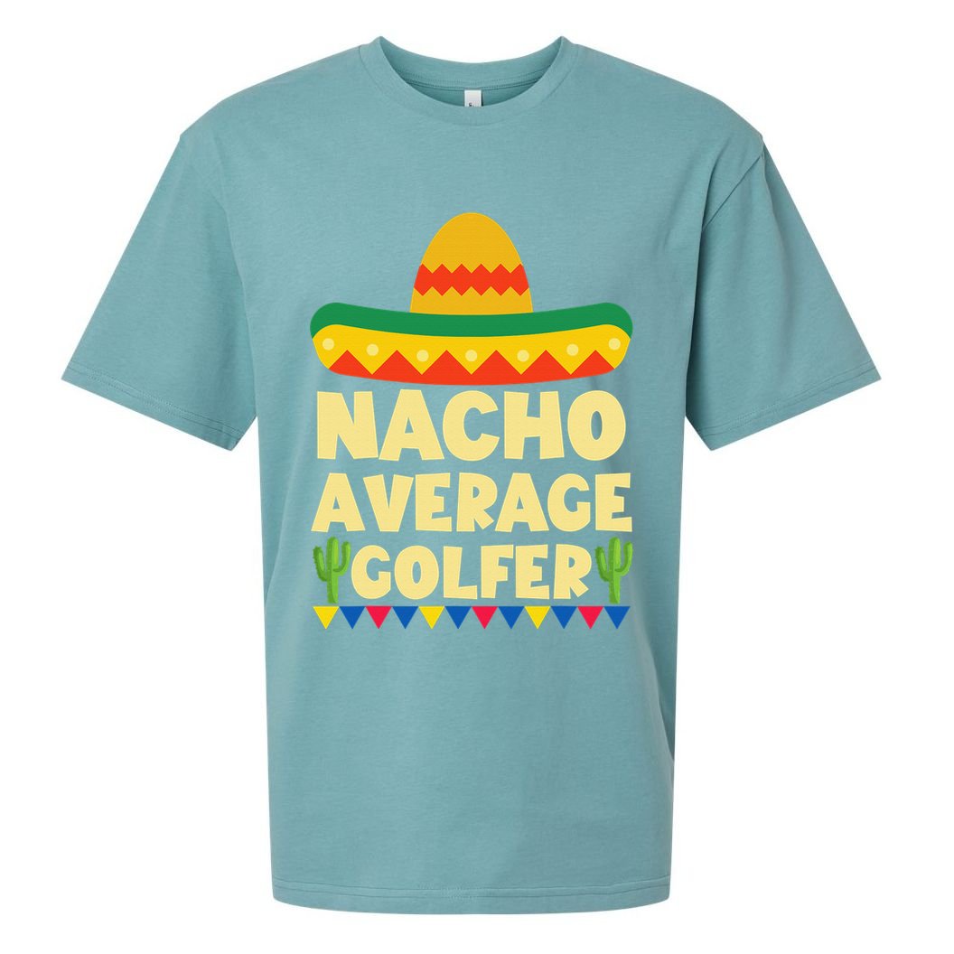Funny Golf Ball Mustache Mexican Sports Mexico Party Sueded Cloud Jersey T-Shirt