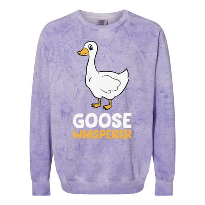 Funny Goose Bird Goose Whisperer Love Goose Colorblast Crewneck Sweatshirt