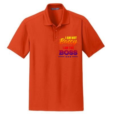 Funny Great Boss I Am Not Bossy I Am The Boss Work Humor Gift Dry Zone Grid Polo