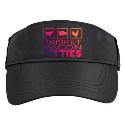 Funny Grill Brisket Bacon Titties Barbecue Dad Fathers Day Gift Adult Drive Performance Visor