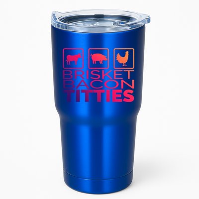 Funny Grill Brisket Bacon Titties Barbecue Dad Fathers Day Gift Tumbler
