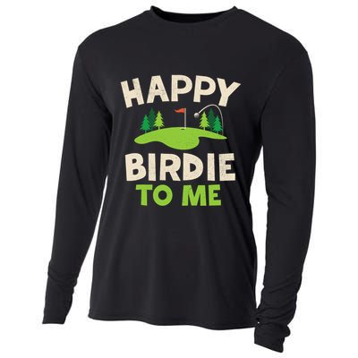 Funny Golf Birthday Happy Birdie Golfer Cooling Performance Long Sleeve Crew