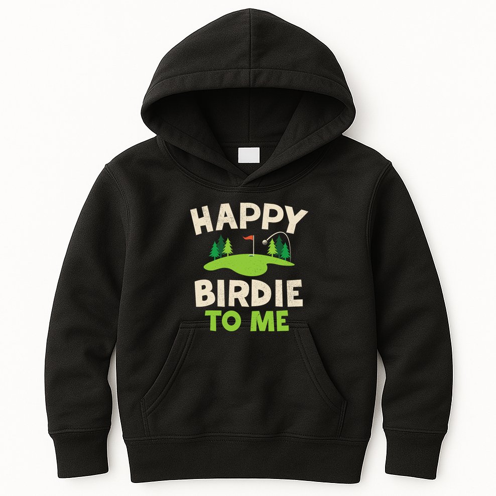 Funny Golf Birthday Happy Birdie Golfer Kids Hoodie