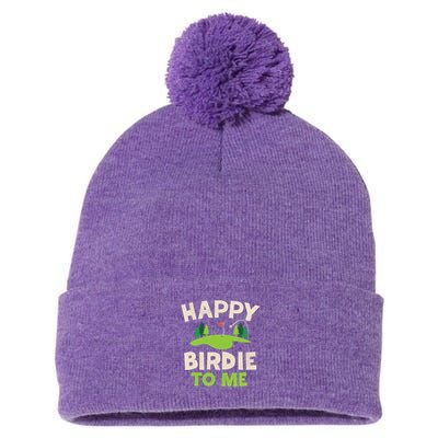 Funny Golf Birthday Happy Birdie Golfer Pom Pom 12in Knit Beanie