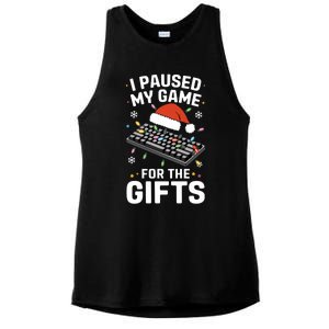 Funny Gamer Christmas Life Festive Keyboard Gaming Humor Gift Ladies PosiCharge Tri-Blend Wicking Tank