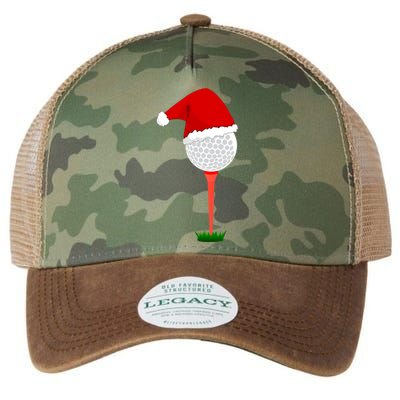 Funny Golfing Christmas Tee Holiday Golf Ball Legacy Tie Dye Trucker Hat