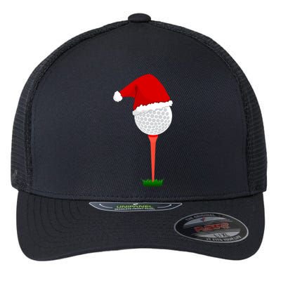 Funny Golfing Christmas Tee Holiday Golf Ball Flexfit Unipanel Trucker Cap