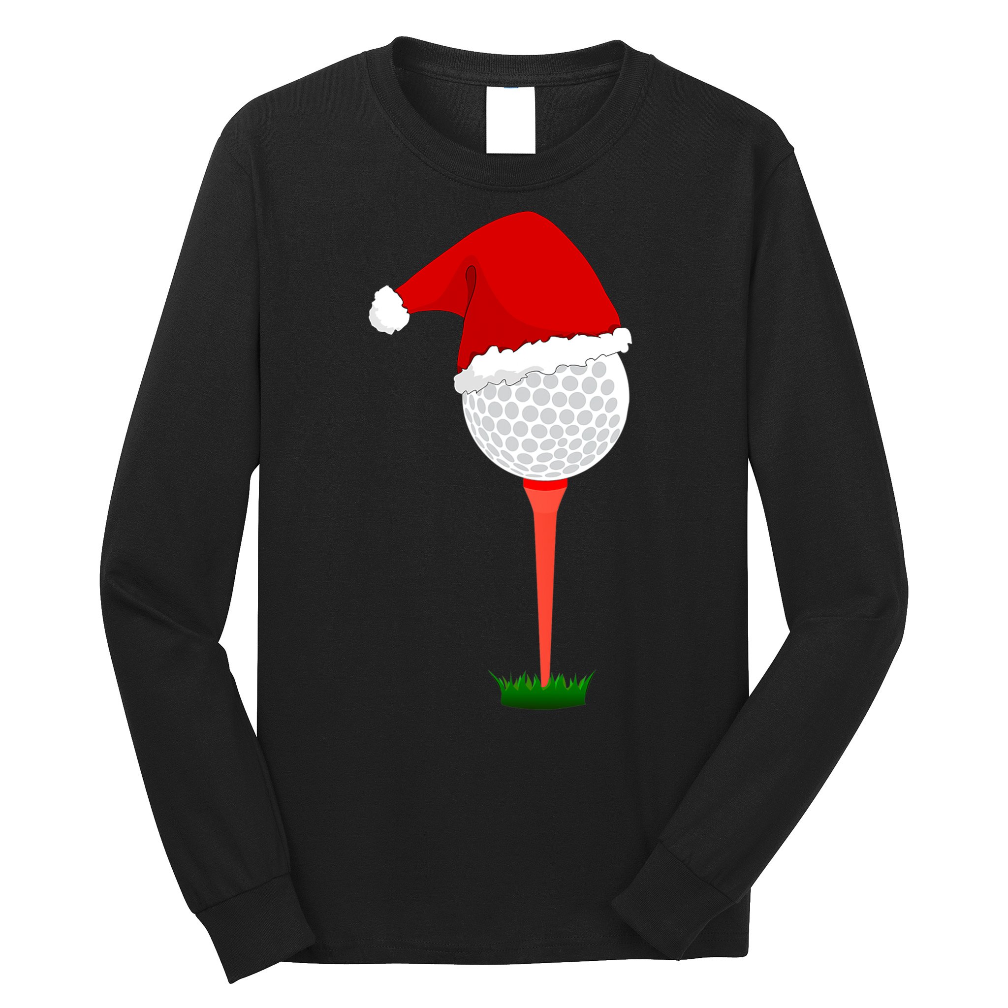Funny Golfing Christmas Tee Holiday Golf Ball Long Sleeve Shirt