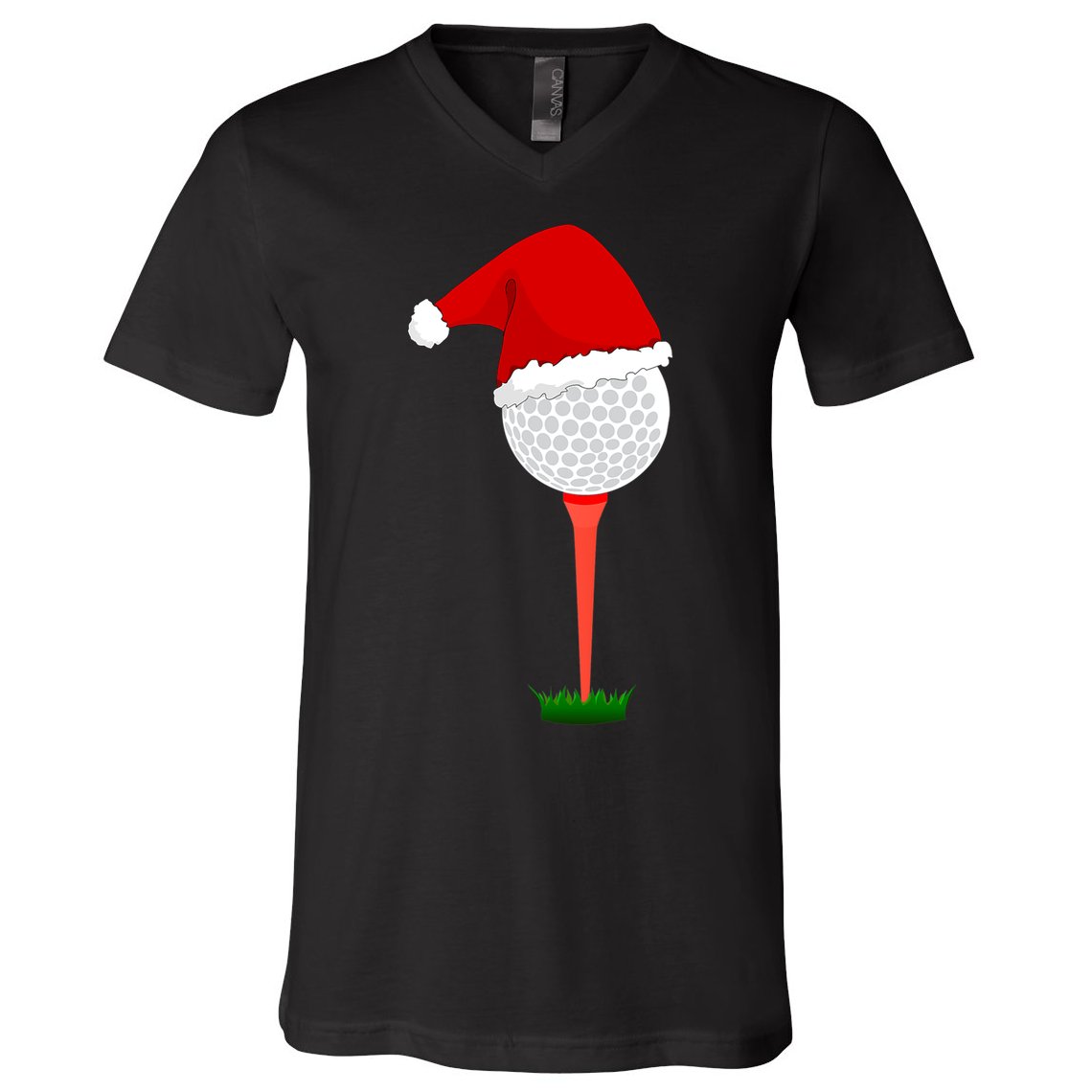 Funny Golfing Christmas Tee Holiday Golf Ball V-Neck T-Shirt