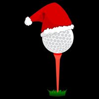 Funny Golfing Christmas Tee Holiday Golf Ball Button