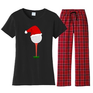 Funny Golfing Christmas Tee Holiday Golf Ball Women's Flannel Pajama Set