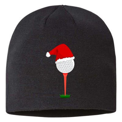 Funny Golfing Christmas Tee Holiday Golf Ball Sustainable Beanie