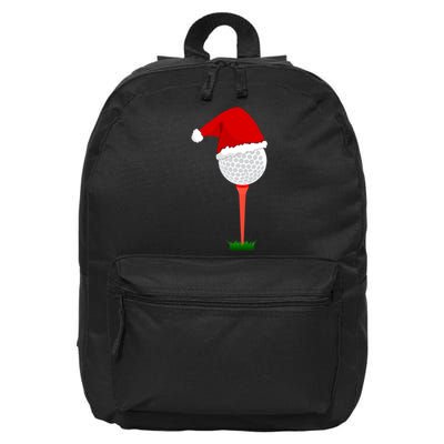 Funny Golfing Christmas Tee Holiday Golf Ball 16 in Basic Backpack