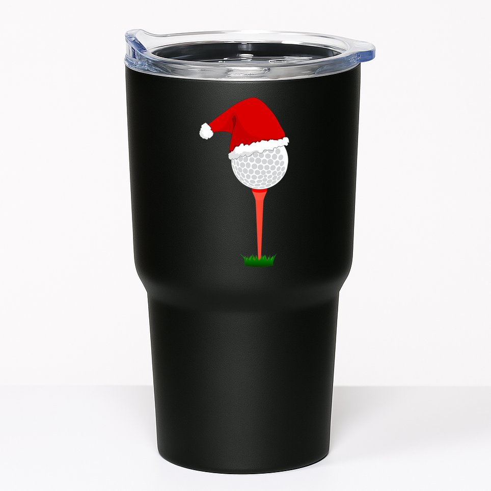 Funny Golfing Christmas Tee Holiday Golf Ball Tumbler