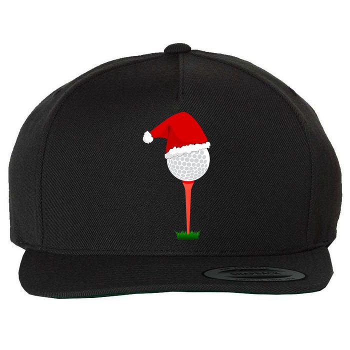 Funny Golfing Christmas Tee Holiday Golf Ball Wool Snapback Cap