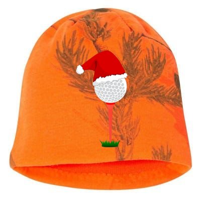 Funny Golfing Christmas Tee Holiday Golf Ball Kati - Camo Knit Beanie