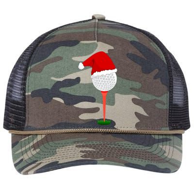 Funny Golfing Christmas Tee Holiday Golf Ball Retro Rope Trucker Hat Cap