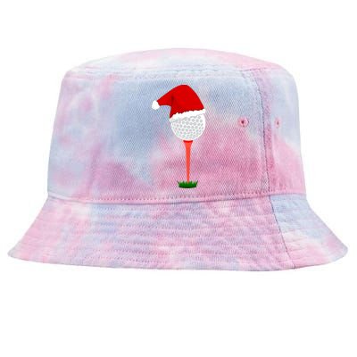 Funny Golfing Christmas Tee Holiday Golf Ball Tie-Dyed Bucket Hat