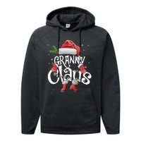 Funny Granny Claus Christmas Pajamas Santa Hat Costume Performance Fleece Hoodie