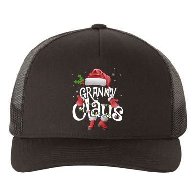 Funny Granny Claus Christmas Pajamas Santa Hat Costume Yupoong Adult 5-Panel Trucker Hat