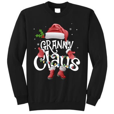 Funny Granny Claus Christmas Pajamas Santa Hat Costume Sweatshirt