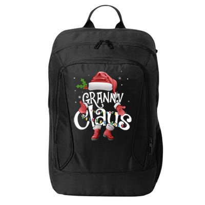 Funny Granny Claus Christmas Pajamas Santa Hat Costume City Backpack