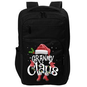 Funny Granny Claus Christmas Pajamas Santa Hat Costume Impact Tech Backpack