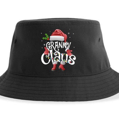 Funny Granny Claus Christmas Pajamas Santa Hat Costume Sustainable Bucket Hat