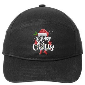 Funny Granny Claus Christmas Pajamas Santa Hat Costume 7-Panel Snapback Hat