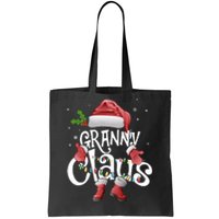 Funny Granny Claus Christmas Pajamas Santa Hat Costume Tote Bag