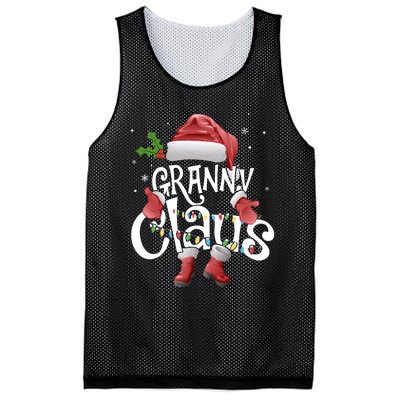 Funny Granny Claus Christmas Pajamas Santa Hat Costume Mesh Reversible Basketball Jersey Tank