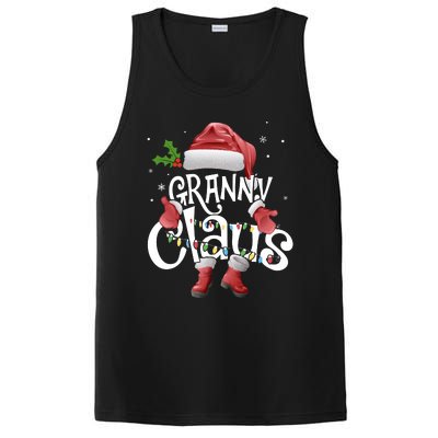 Funny Granny Claus Christmas Pajamas Santa Hat Costume PosiCharge Competitor Tank