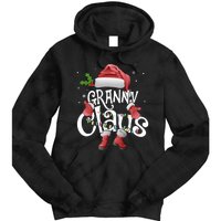 Funny Granny Claus Christmas Pajamas Santa Hat Costume Tie Dye Hoodie