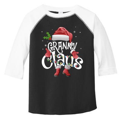 Funny Granny Claus Christmas Pajamas Santa Hat Costume Toddler Fine Jersey T-Shirt