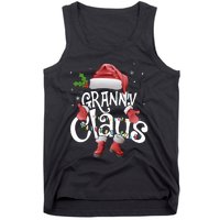 Funny Granny Claus Christmas Pajamas Santa Hat Costume Tank Top