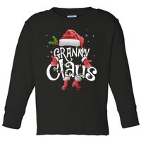 Funny Granny Claus Christmas Pajamas Santa Hat Costume Toddler Long Sleeve Shirt