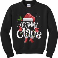 Funny Granny Claus Christmas Pajamas Santa Hat Costume Kids Sweatshirt