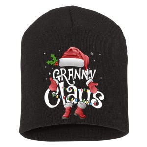 Funny Granny Claus Christmas Pajamas Santa Hat Costume Short Acrylic Beanie