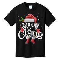 Funny Granny Claus Christmas Pajamas Santa Hat Costume Kids T-Shirt