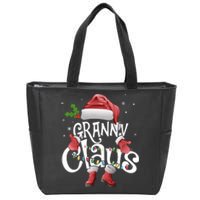 Funny Granny Claus Christmas Pajamas Santa Hat Costume Zip Tote Bag