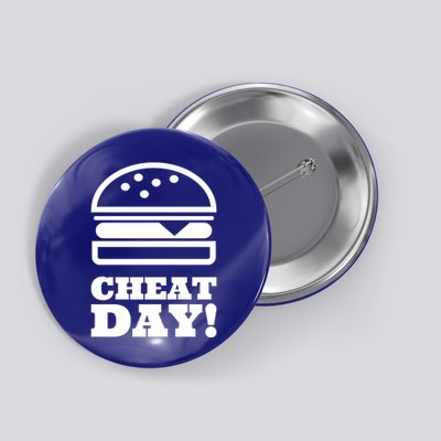 Funny Gym Cheat Day Hamburger Carbs Food Gift Button