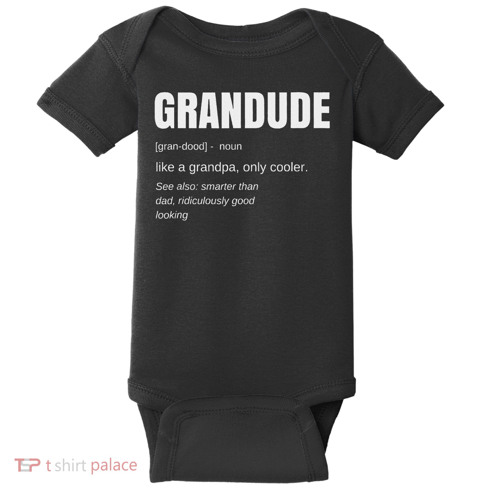 Funny Grandude Cool Grandpa Novelty Baby Bodysuit